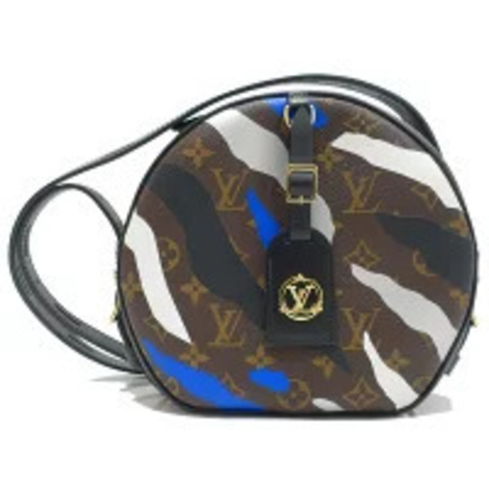 Louis Vuitton Boite Chabot Souple Monogram Shoulder Bag Canvas Black Brown